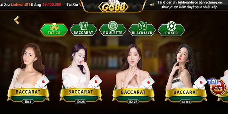 Casino Go88 - Khám phá sảnh chơi trực tuyến hấp dẫn nhất